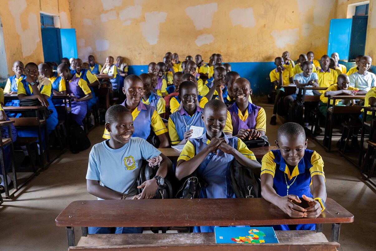 Schulklasse in Juba, Südsudan
