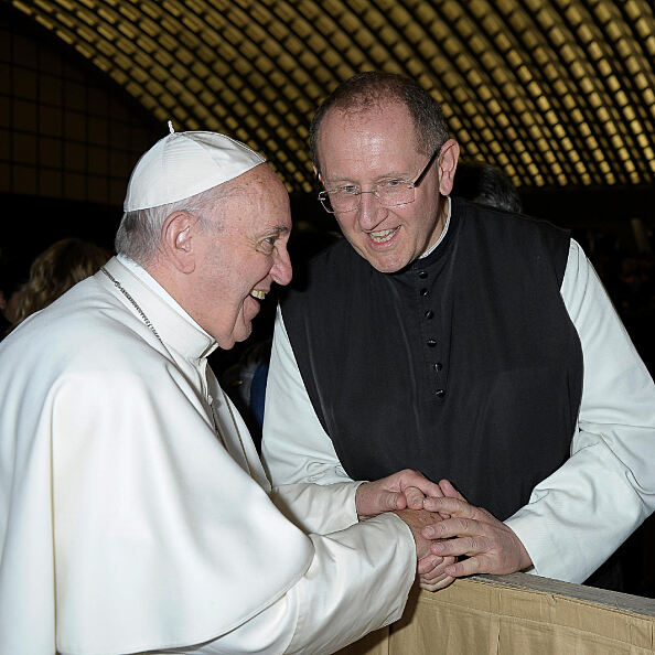 Pater Karl Wallner mit Papst Franziskus