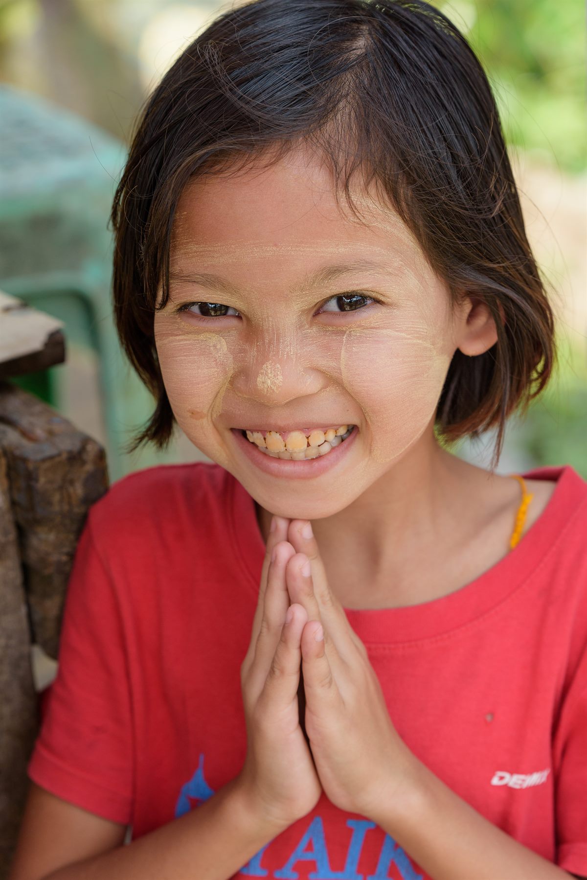 Lachendes Mädchen in Myanmar