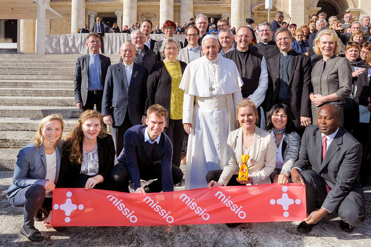 Begegnung von Missio Österreich mit Papst Franziskus im November 2018