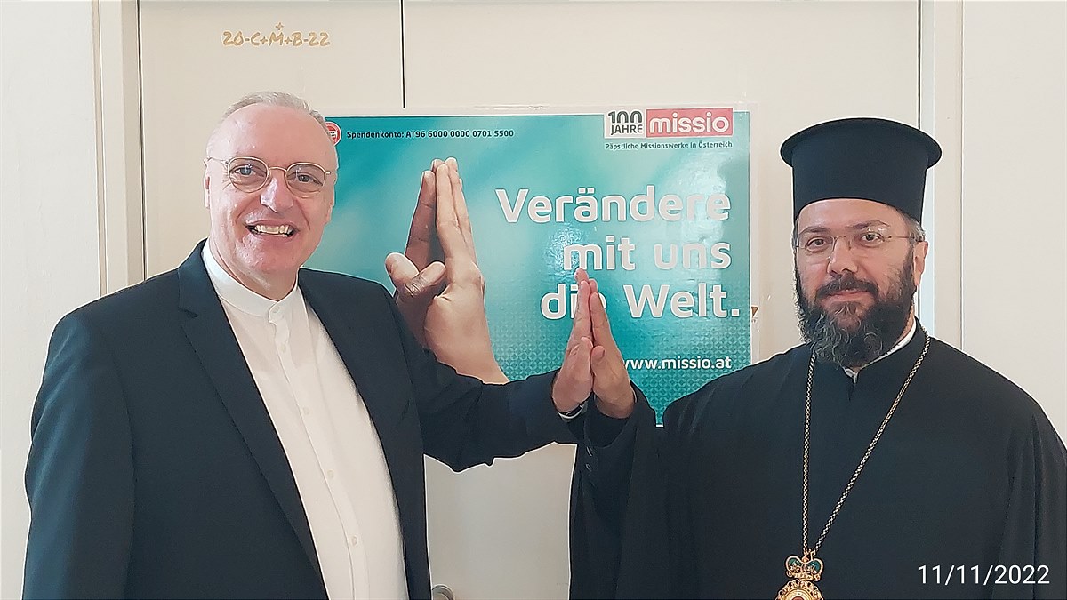 Bischof  Ägidius Zsifkovics und Metropolit Arsenios Kardamakis unterstützen die Kampagne
