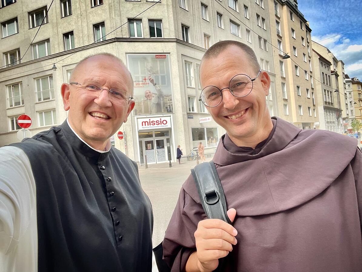 Missio-Nationaldirektor Pater Karl Wallner und Pater Joe Unterberger