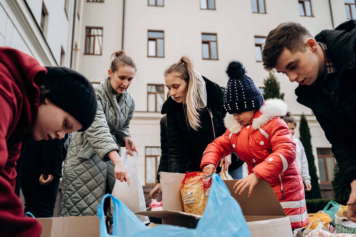 Nothilfe für ukrainische Binnenflüchtlinge