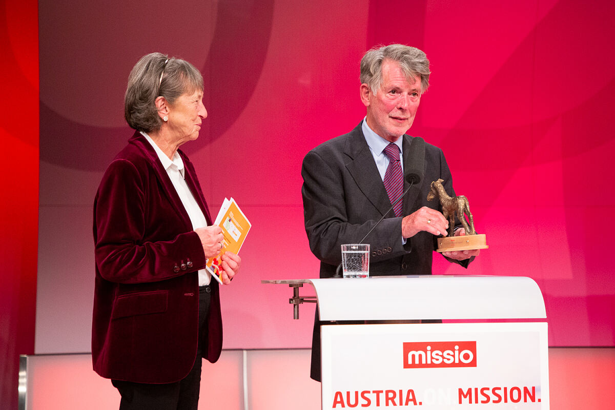 Hugo Ölz (+) mit seiner Frau Marianne Ölz bei den Austria.On.Mission-Awards 2020