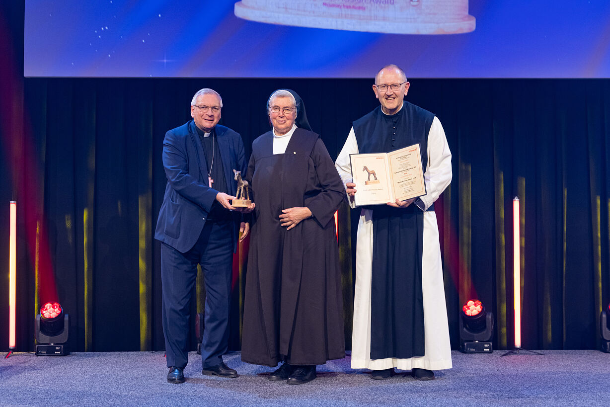 Bischof Werner Freistetter, Schwester Elisabeth Brunmayr, Nationaldirektor Pater Karl Wallner