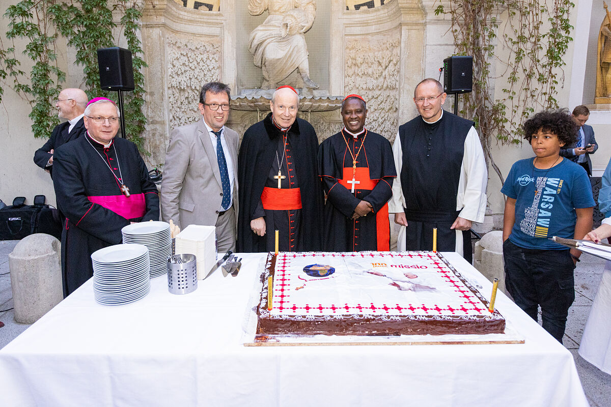 Kardinal Christoph Schönborn bei der 100-Jahr-Jubiläumsfeier von Missio Österreich im Mai 2022